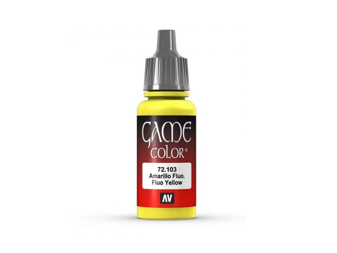 Vallejo 72.103, Gelb, Matte Oberfläche, Fluorescent Yellow, Gelb, Auf Wasserbasis, Metall, Kunststoff