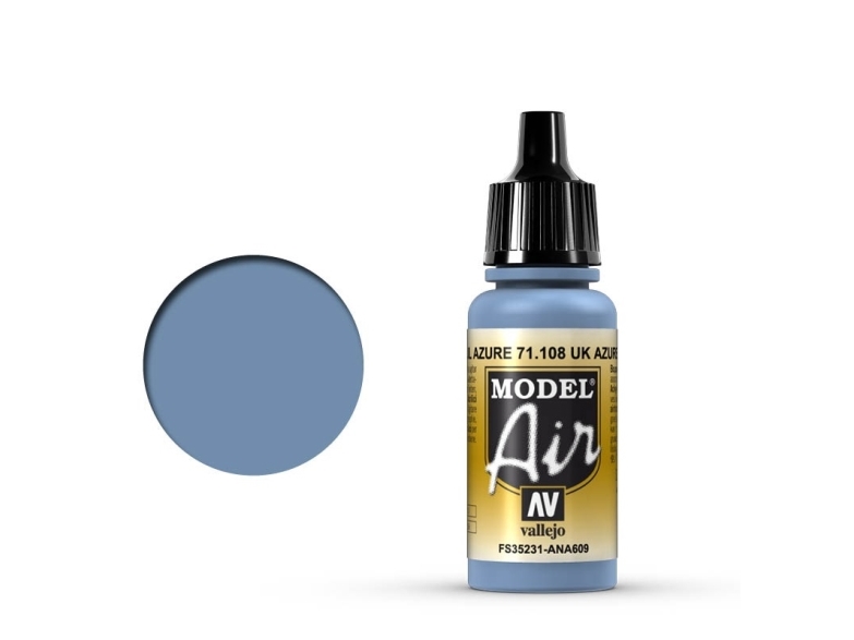 Vallejo - Model Air - Uk Azure Blue Mat - 17 Ml - 71108