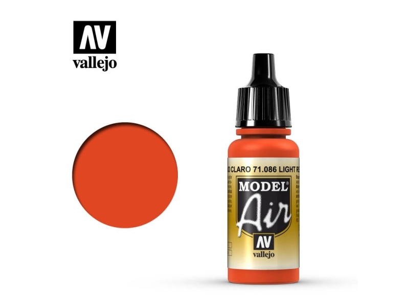 Vallejo 71.086, 17 Ml, Rød, Mat, Flaske