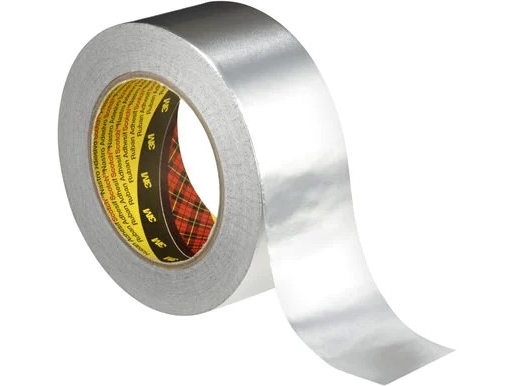 3M Aluminiumklebeband 1436, Silber, Schützend, Versiegelung, Aluminium, Metall, Holz, Hitzebeständig, Feuchtigkeitsbeständig, P-3305/4005-Mpa Bs Schw
