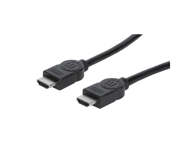 Manhattan High Speed Hdmi-Kabel Mit Ethernet-Kanal, Hec, Arc, 3D, 4K@30Hz, Hdmi-Stecker Auf Hdmi-Stecker, Geschirmt, Schwarz, 2 M, 2 M, Hdmi Typ A (S