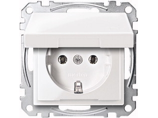 Merten Meg2311-0319, Cee 7/3, Cee 7/4, Hvid, Termoplast, 250 V, 16 A