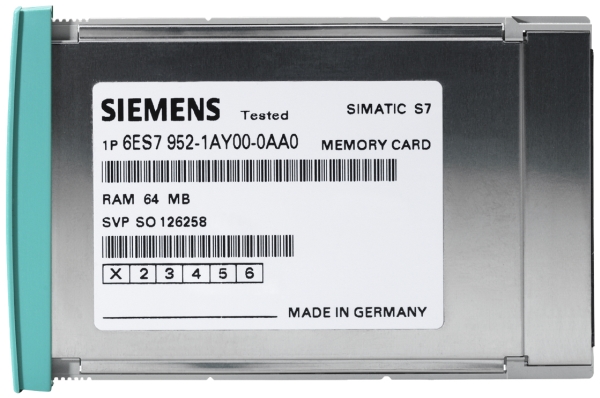 Siemens 6Es7952-0Kh00-0Aa0 6Es79520kh000aa0 Plc-Hukommelseskort, 256 Gb