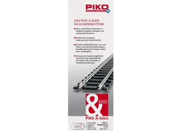 Piko A-Gleis Set: C, Eisenbahn-Modell, Junge, 12 Stück(E), 14 Jahr(E), Model Railway/Train