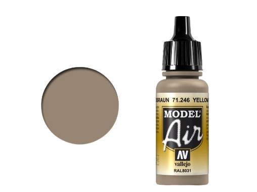 Vallejo Model Air Camouflage Sandbrown, 17 Ml, Braun, Matte, Flasche