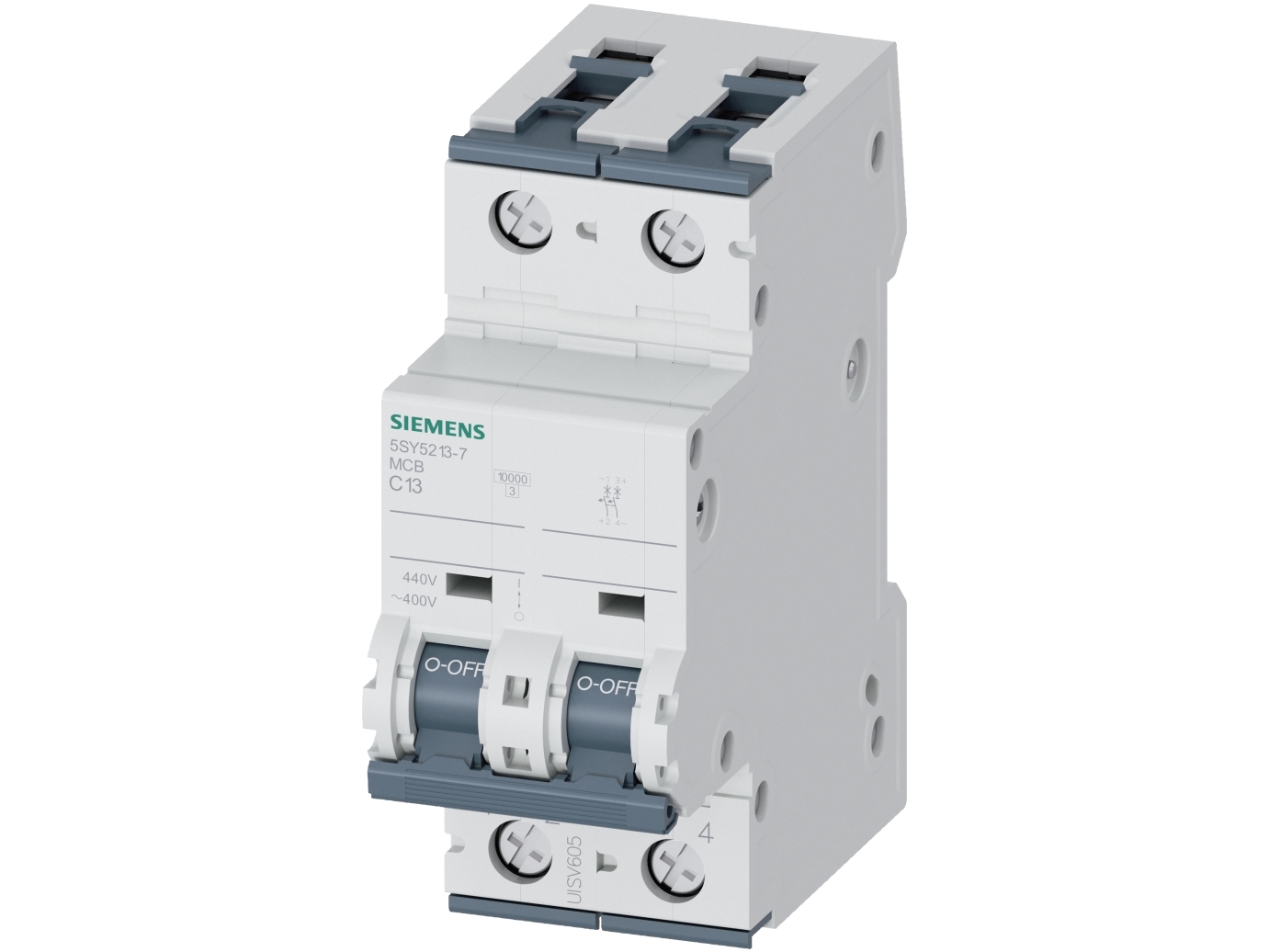 Siemens 5Sy52137 5Sy5213-7 Fejlstrømsafbryder 13 A 230 V, 400 V, Ip20