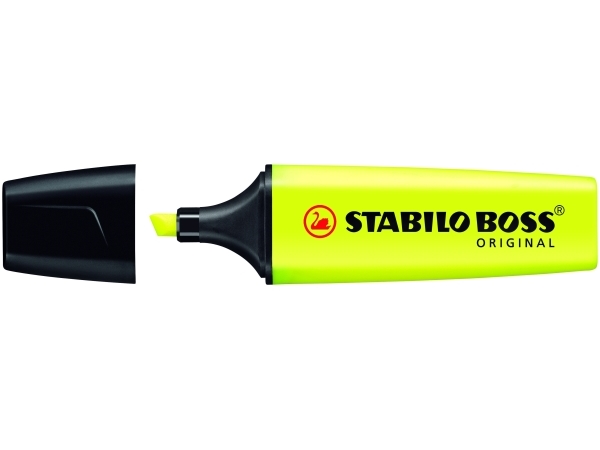 STABILO BOSS ORIGINAL, 1 stk, Gul, Mejselspids, Gul, Rektandel, 2 mm