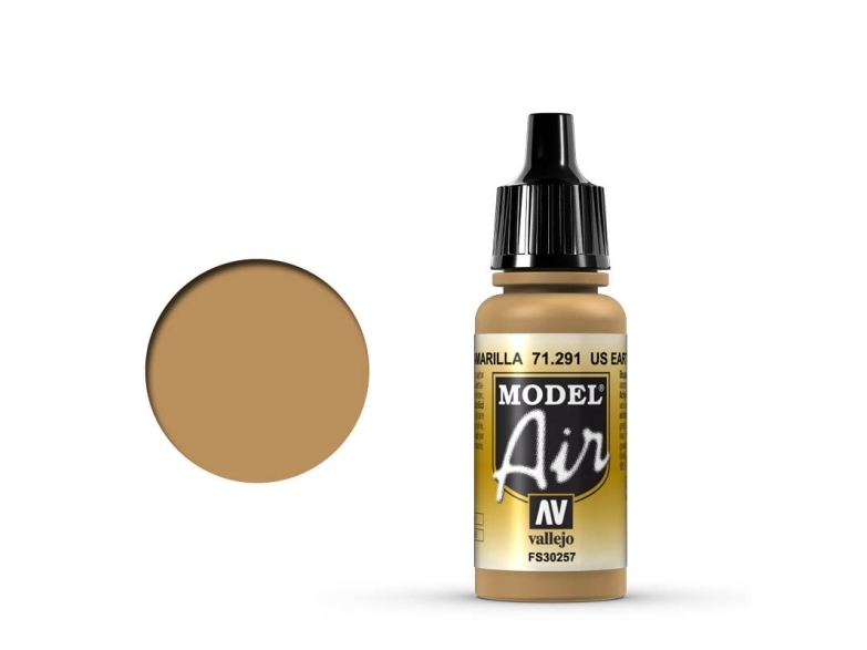 Vallejo - Model Air - Us Earth Yellow Mat - 17 Ml - 71291