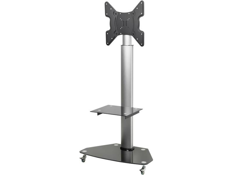 Speaka Professional Sp-Tvrw-01, 139,7 Cm (55"), 75 X 75 Mm, 400 X 400 Mm, 0 - 45°, Glas, Stahl, Schwarz, Silber
