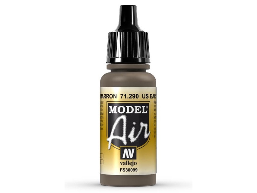 Vallejo - Model Air - Us Earth Brown Mat - 17 Ml - 71290