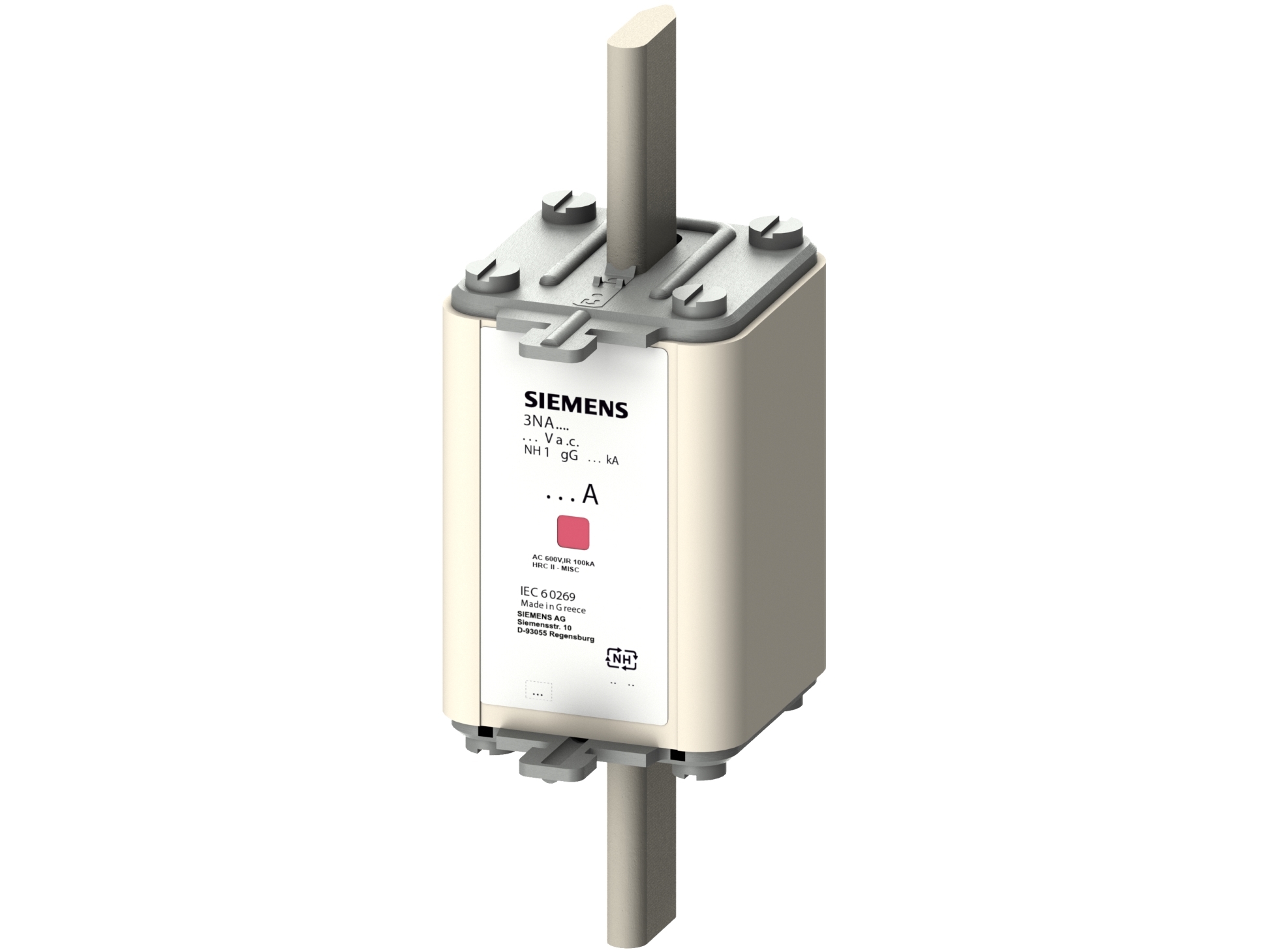 Siemens 3NA71406 sikringsindsats, sikringsstørrelse = 1 200 A, 690 V, 3 stk., 143 mm, 153 mm, 68 mm, 435 g