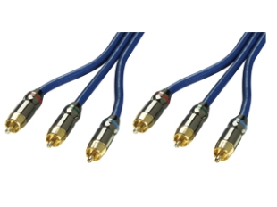 Lindy 10M Component Video Cable, 10 M, 3 X Rca, Blå, Hanstik/Hanstik