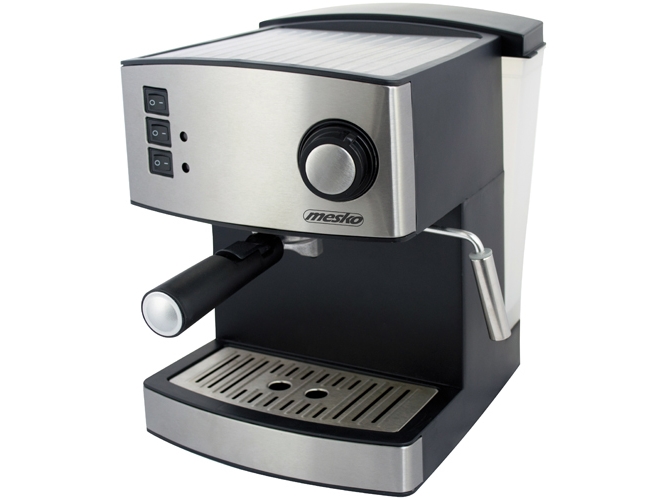 Mesko Home Ms 4403, Espressomaschine, 1,6 L, Gemahlener Kaffee, 850 W, Schwarz, Grau