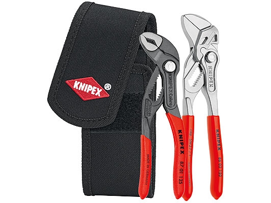 KNIPEX Mini-tangsæt iværktøjsbæltetaske, 1 x 86 03 150, 1 x 87 01 125