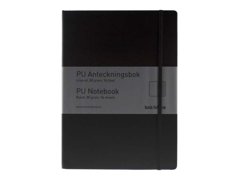 B.N.T 512910, Monokromatisk, Sort, A4, 96 ark, 80 g/m², Linieret papir