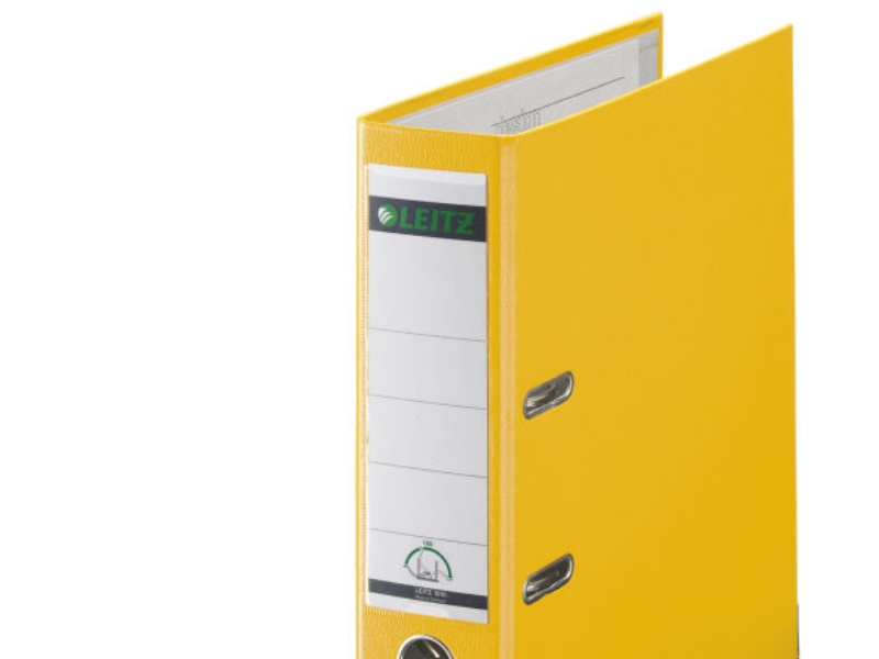 Leitz 180° Plastic Lever Arch File, A4, Kunststoff, Gelb, Strukturierte Oberfläche, 600 Blätter, 80 G/M²