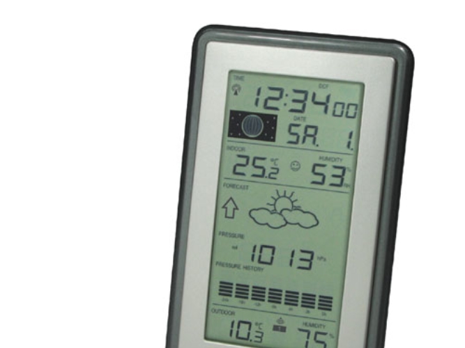 Technoline Ws 9040 It, Sort, Sølv, Indendørs Hygrometer, Indendørs Termometer, Udendørs Barometer, Udendørs Termometer, Barometer, Hygrometer, Termom