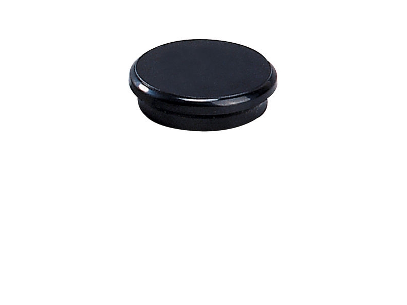 Magneter, Dahle, rund, plast, Ø: 24 mm, sort, pakke med 10 stk