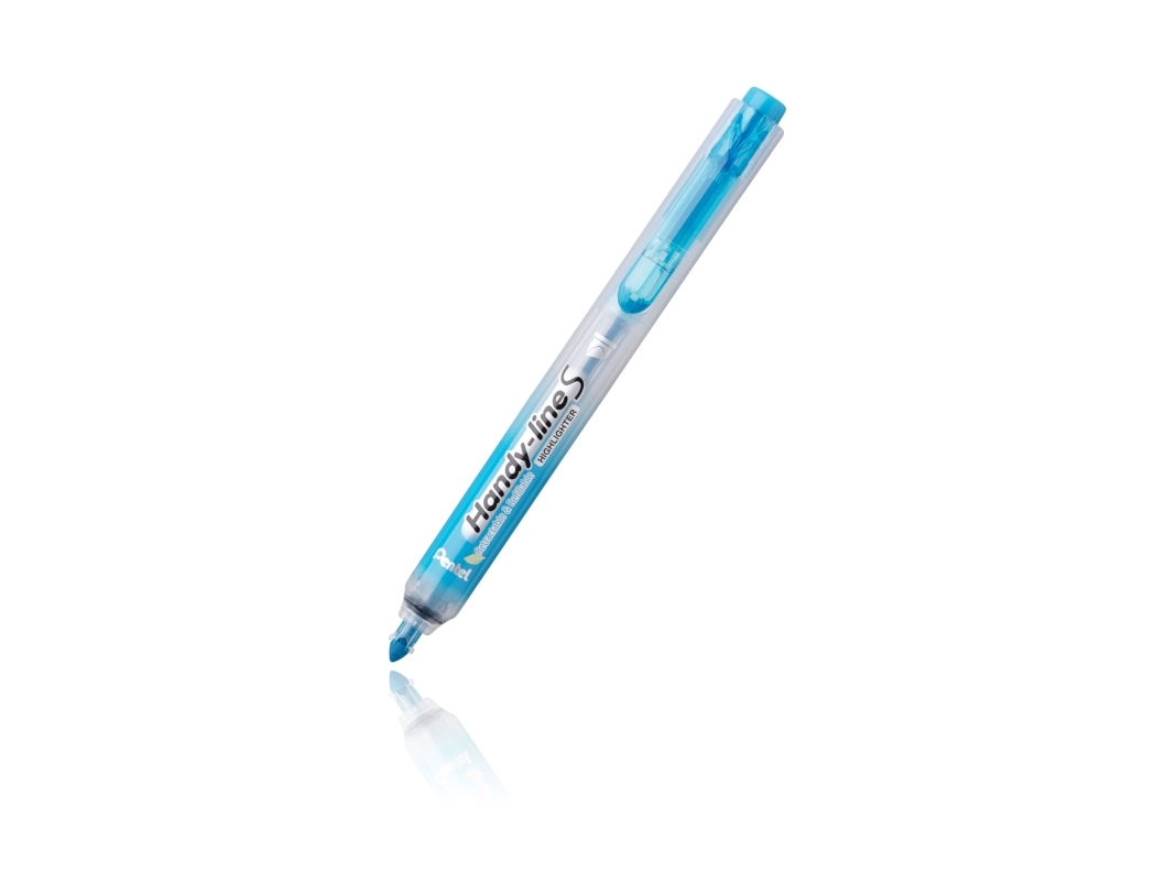 Highlighter Pentel Handy-line S med trykmekanisme blå