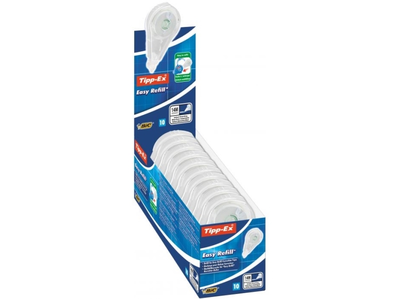 TIPP-EX ECOlutions, Mekanisme, der kan trækkes tilbage, Transparent, Hvid, 10 stk, TIPP-EX
