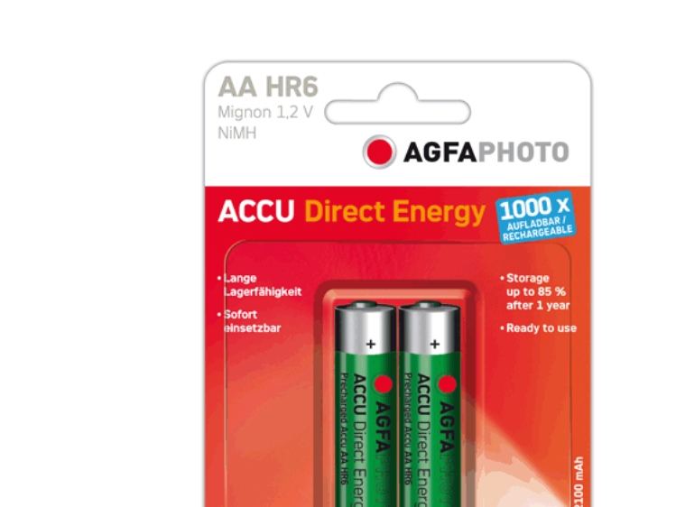 Agfaphoto Direct Energy - Batteri 2 X Aa Type - Nimh - (Genopladelige) - 2100 Mah