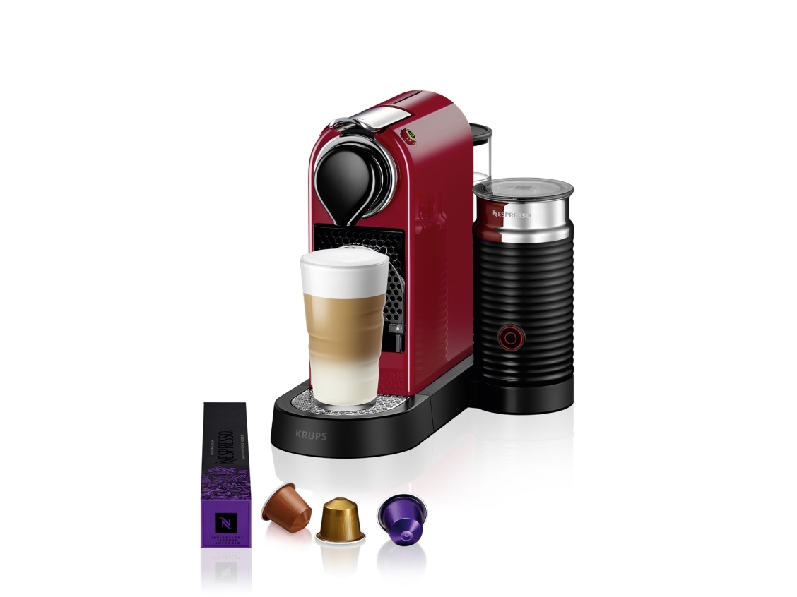 Krups Nespresso XN7615, Kuddmatad kaffebryggare, 1 l, Kaffekapslar, 1710 W, Röd