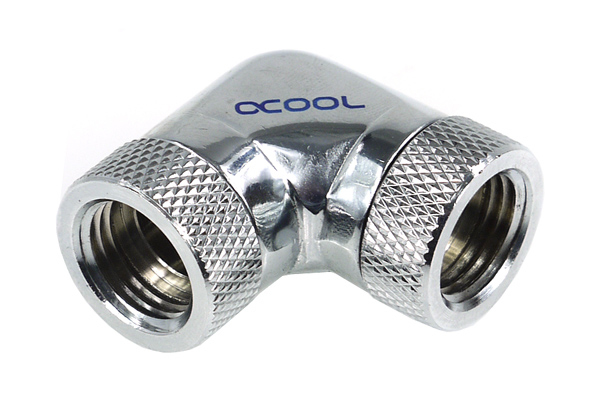Alphacool 17038, Krom, Montering, Messing, 1/4", 90°, 18 Mm