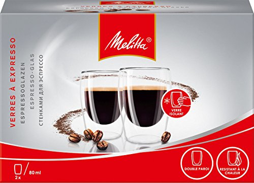 Melitta 212897, Durchscheinend, Glas, Rund, 2 Stück(E), Klar, 80 Ml