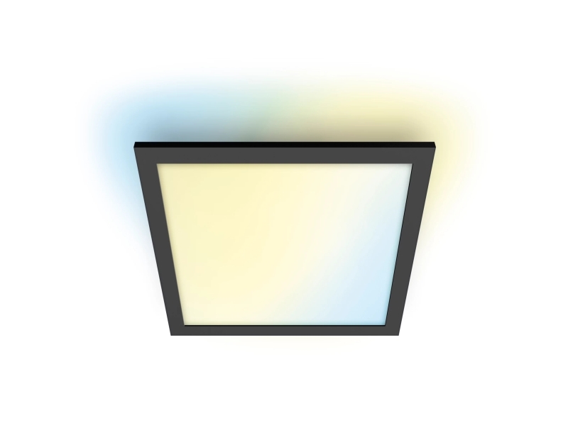 Wiz Deckenleuchte Panel Quadratisch Schwarz - Smart-Led-Beleuchtung - Warm Bis Kaltweiß - Integriertes Led - 36W