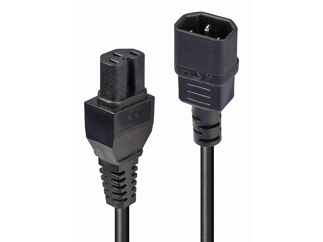 Lindy 30314, 2 M, C14-Koppler, C15-Koppler, H05vv-F3g, 250 V, 10 A