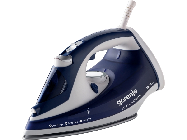 Gorenje SIH2200BLC, Dampstrygejern, Keramisk strygesål, 2,5 m, 90 g/min, Blå, 30 g/min