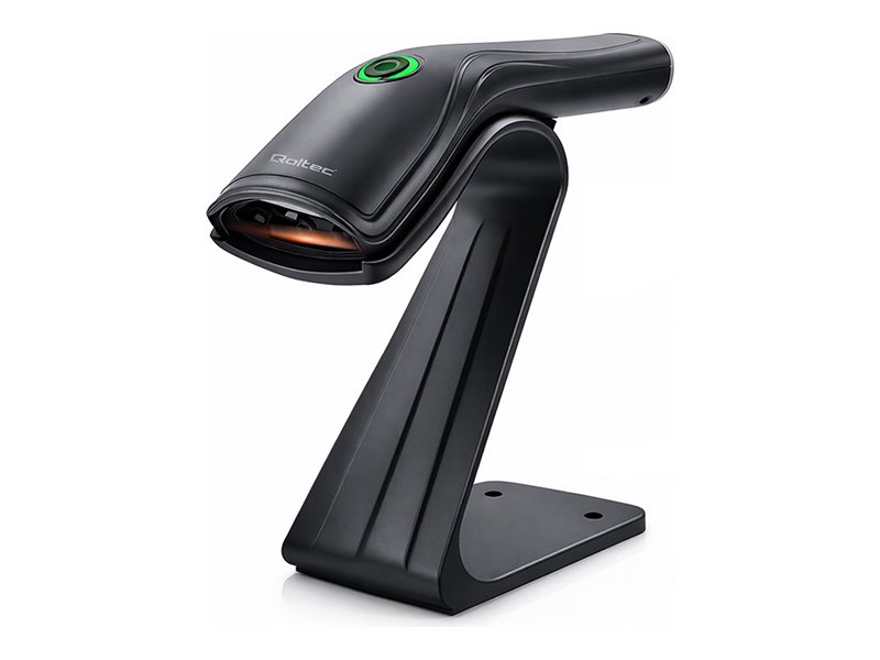 Qoltec Stregkodescanner + Scannerstativ | 1D | Usb