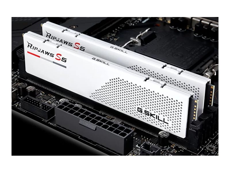 G.Skill Ripjaws S5 - Ddr5 - Sæt - 64 Gb: 2 X 32 Gb - Dimm 288-Pin - 5600 Mt/S / Pc5-44800 - Cl36 - 1.25 V - Ikke Bufferet - Ikke-Ecc - Hvidmatteret