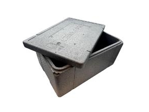 Kühlbox 60 X 40 X 24 Cm Mit Deckel, Eps, Sunpack, Schwarz, Stück