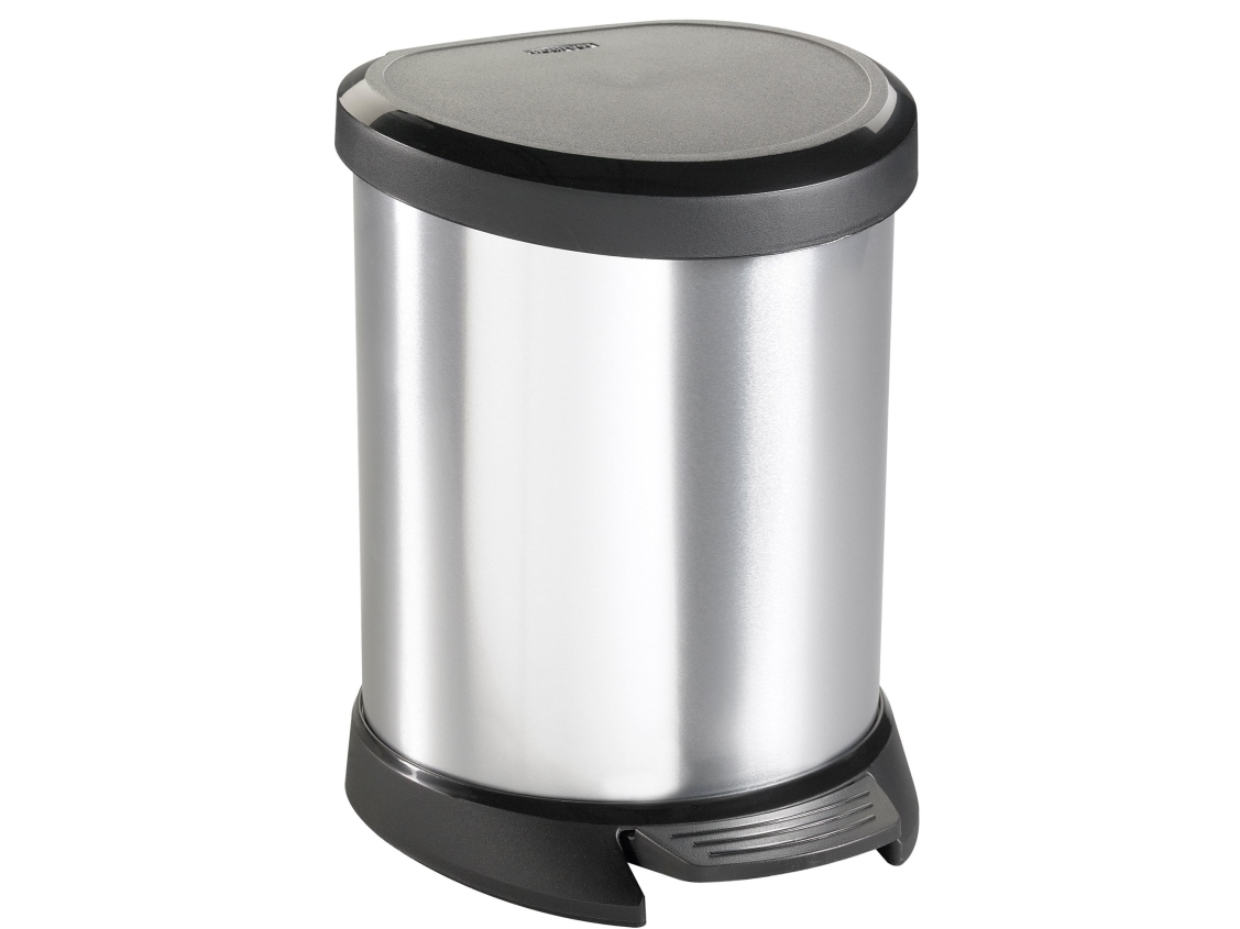 Curver Tret-Abfalleimer 40L Silber (185376 )