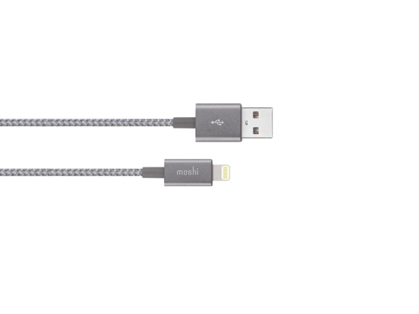 Moshi 99Mo023044, 1,2 M, Lightning, Usb A, Grå, Titanium, Lige, Lige