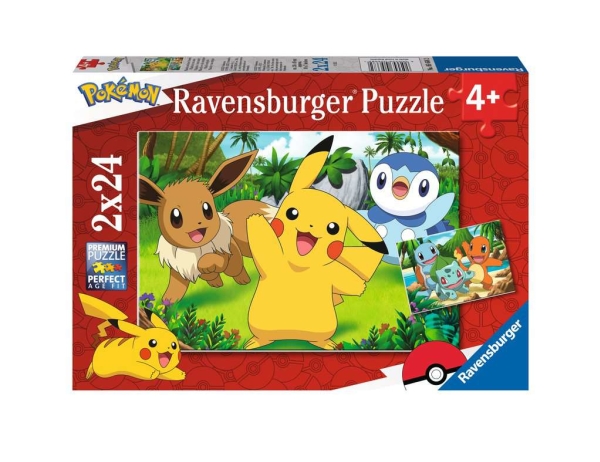 Ravensburger - Pokémon 2x24 Brikker Puslespil - GEEKD.dk