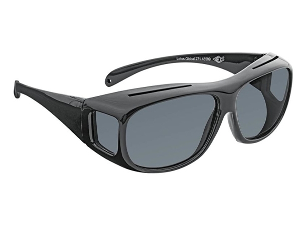 Wedo 271 48599, Erwachsener, Unisex, Oval, Umwicklung, Vollrand, Schwarz