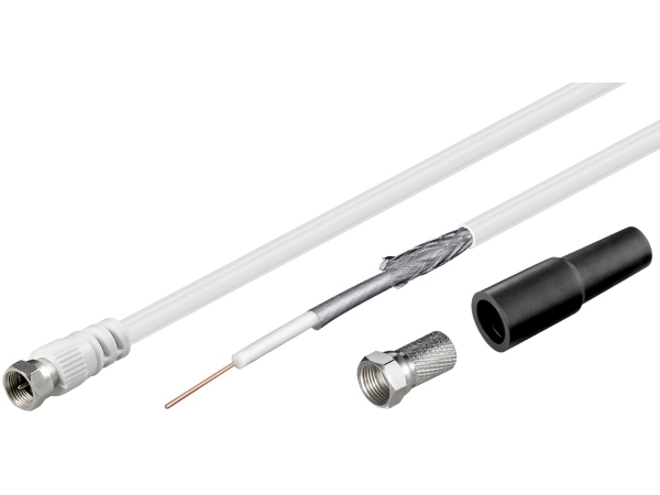 Goobay Kks Set 100 - 30M, 30 M, F-Typ, Koaxial, Weiß