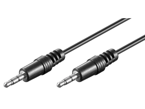 Goobay 51660, 3.5mm, Hanstik, 3.5mm, Hanstik, 5 m, Sort
