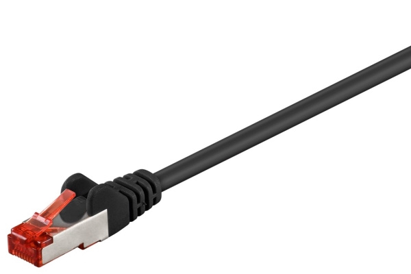 Goobay 95584, 1,5 m, Cat6, S/FTP (S-STP), RJ-45, RJ-45, Sort