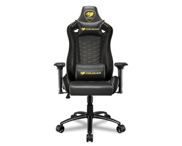 Cougar Gaming Outrider S Royal, Gaming Lænestol, 120 Kg, Polstret Vatteret Ryglæn, Væddeløb, Sort, Stål