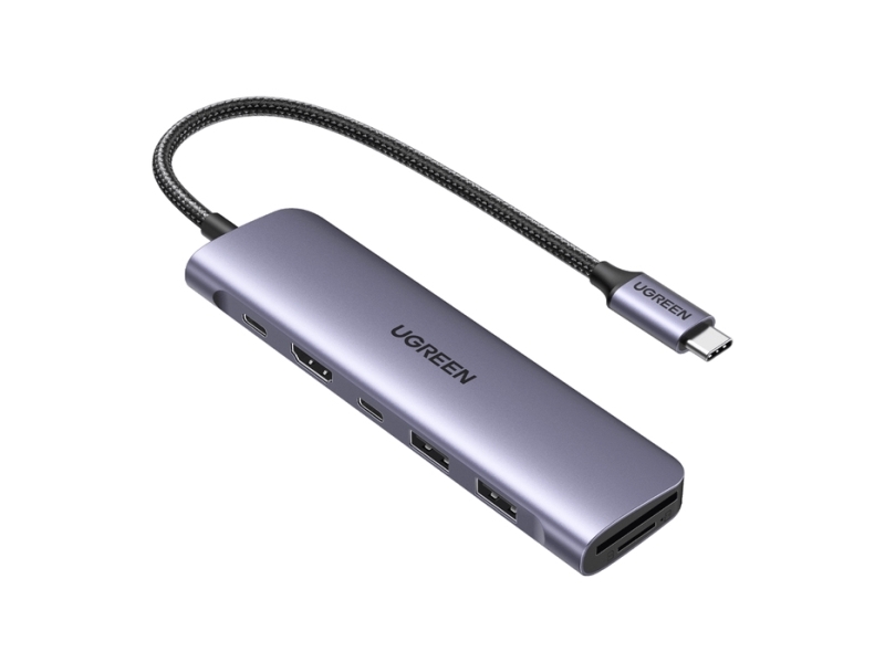 Ugreen 15214, Kabelgebunden, Usb 3.2 Gen 1 (3.1 Gen 1) Typ-C, 100 W, Violett, Metallisch, Microsd (Transflash), Sd, 64 Gb