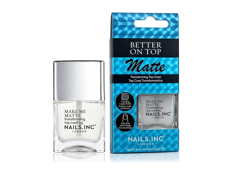 Nails Inc. Better On Top Matte Transforming Top Coat (Make Me Matte) 14 Ml