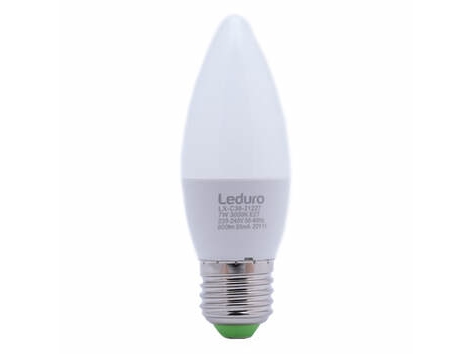 Leduro - Led-Lyspære - Form: C38 - E27 - 7 W - Klasse F - 3000 K