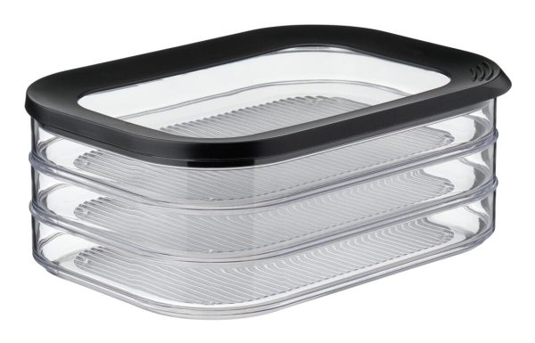Mepal Modula, Sæt, Rektangulær, 1,7 L, Transparent, Sort, Polyethylen, Styrenacrylonitril (San), Kød
