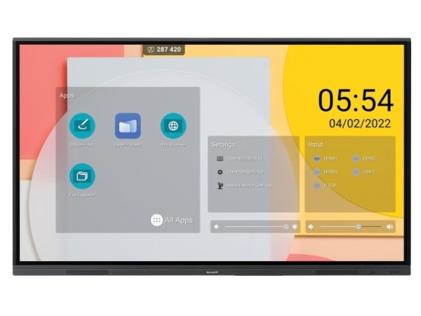 Sharp Pn-L752b, 190,5 Cm (75"), 350 Cd/M², 3840 X 2160 Pixel, 4K Ultra Hd, Ips, Direct-Led