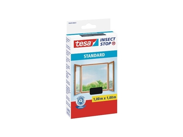 Tesa Fliegengitter Standard Für Fenster, 1,10 M X 1,30 M Waschbar Bis 30 Grad, Uv-Beständig (55671-00021-02)