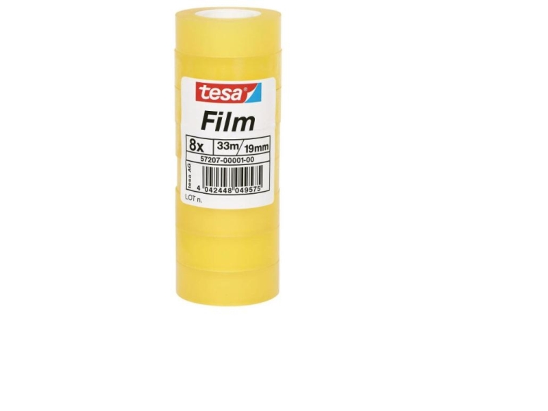 TESA 57207-00001-00, 33 m, Transparent, 19 mm, 8 stk