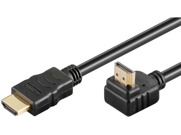 Goobay High Speed Hdmi 90-Kabel Med Ethernet - Kabellængde 0,5 M